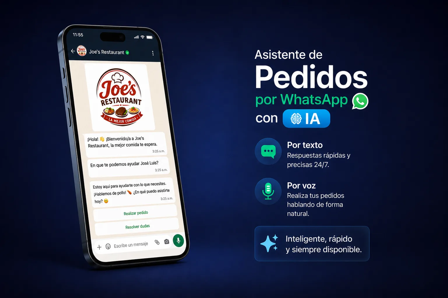 CHATBOT IA · CRM · WHATSAPP API · VOZ Y TEXTO