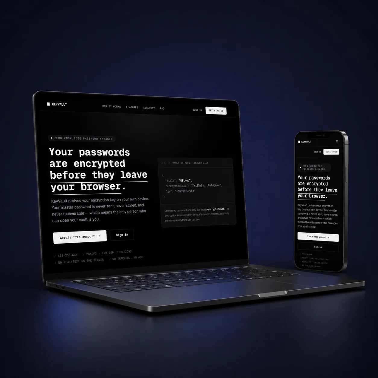 KEYVAULT · GESTOR DE CONTRASEÑAS ZERO-KNOWLEDGE
